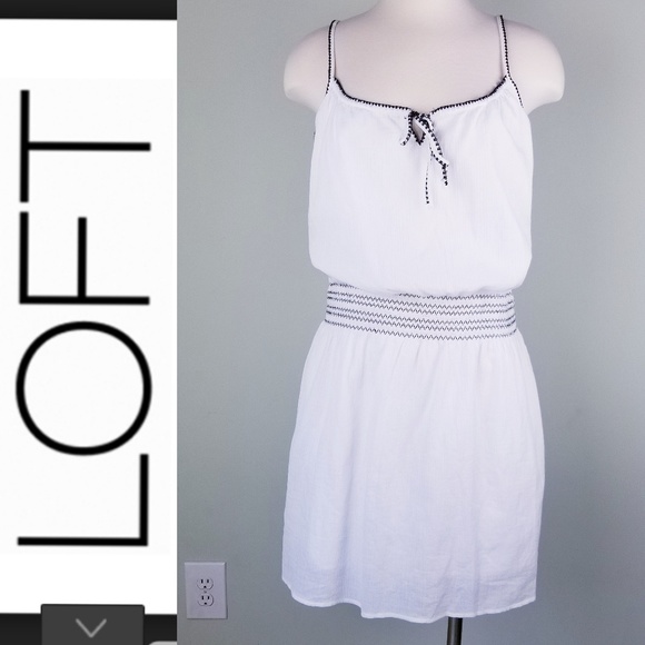 LOFT Dresses & Skirts - NWOT! 100% Cotton Boho Vibes Spaghetti Straps Mini